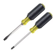 Klein Tools Screwdriver Set, 1/4 Keystone and #2 Phillips, Cushion-Grip, 2-Piece 85442